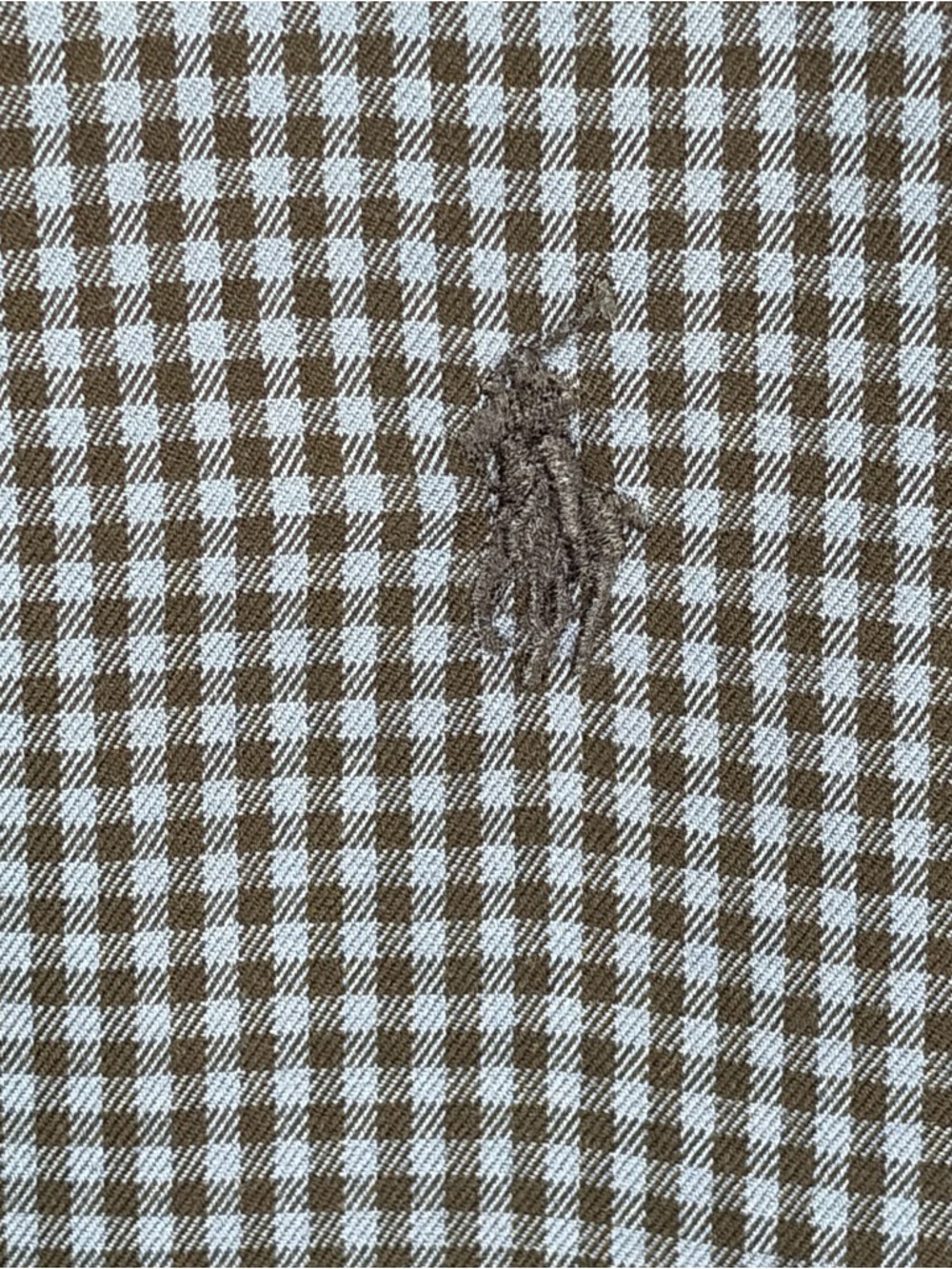 Ralph Lauren Men’s Blake Micro Check Button-Down Shirt Navy and Black Size Med - Picture 5 of 8